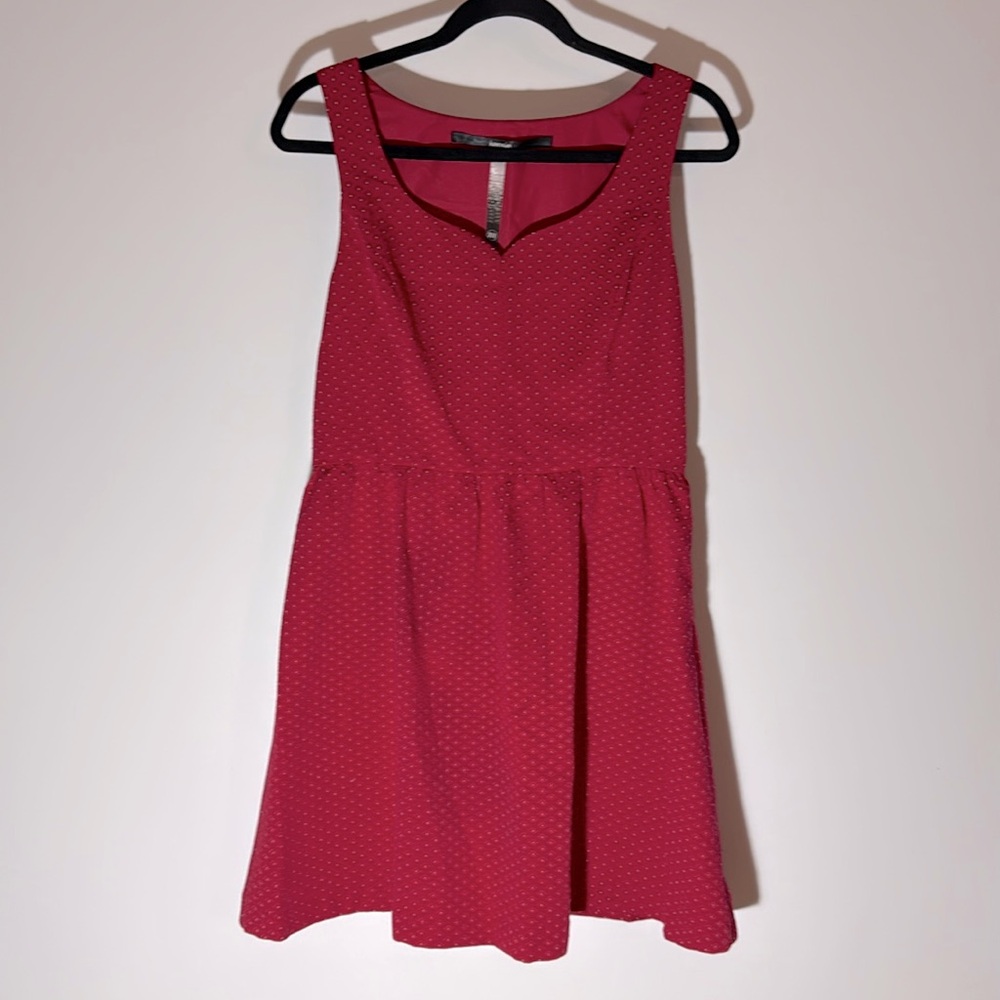 Kenzie Red Polka Dot Jacquard Cocktail Dress